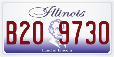 IL license plate B209730