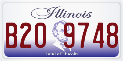 IL license plate B209748