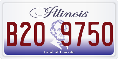 IL license plate B209750