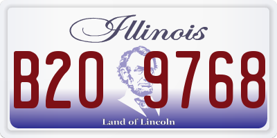 IL license plate B209768