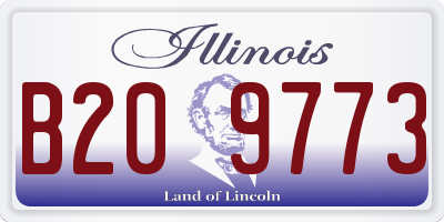 IL license plate B209773