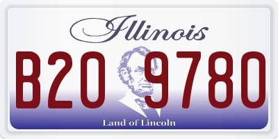 IL license plate B209780