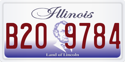 IL license plate B209784