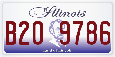 IL license plate B209786