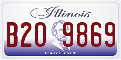 IL license plate B209869