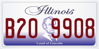IL license plate B209908