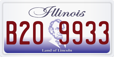 IL license plate B209933