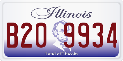 IL license plate B209934