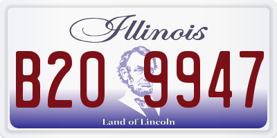 IL license plate B209947