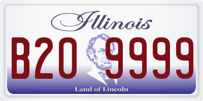IL license plate B209999