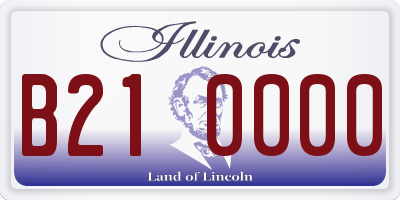 IL license plate B210000