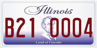 IL license plate B210004