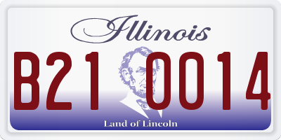IL license plate B210014