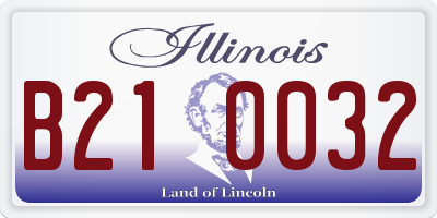 IL license plate B210032