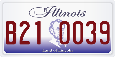 IL license plate B210039