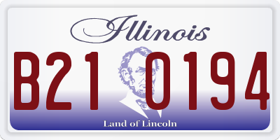 IL license plate B210194