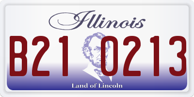 IL license plate B210213