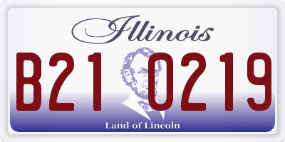 IL license plate B210219