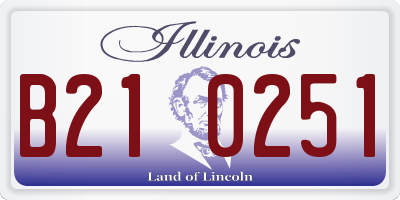 IL license plate B210251
