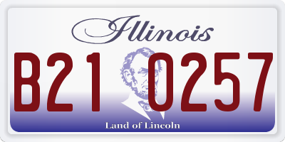 IL license plate B210257