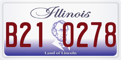 IL license plate B210278