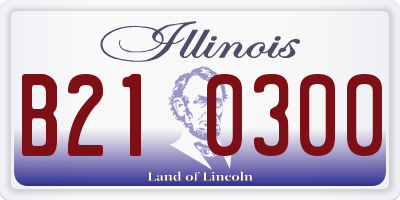 IL license plate B210300