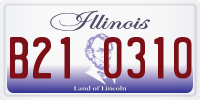 IL license plate B210310