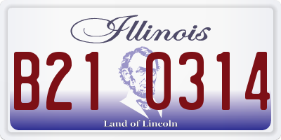 IL license plate B210314