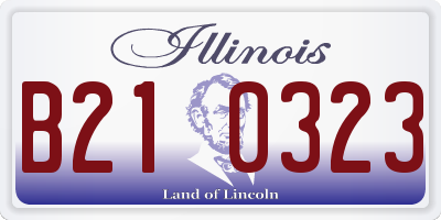 IL license plate B210323