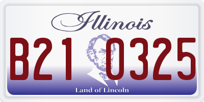 IL license plate B210325