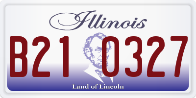 IL license plate B210327