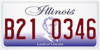IL license plate B210346