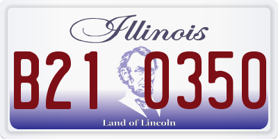 IL license plate B210350