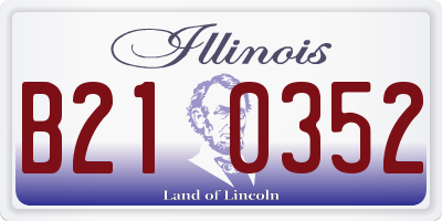 IL license plate B210352