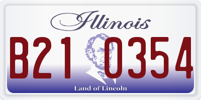 IL license plate B210354