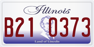 IL license plate B210373