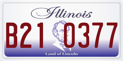 IL license plate B210377