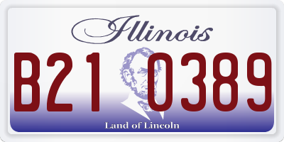 IL license plate B210389