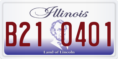 IL license plate B210401