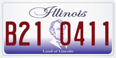 IL license plate B210411