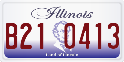 IL license plate B210413
