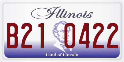 IL license plate B210422