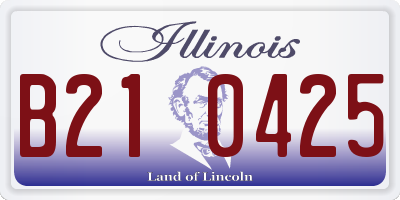 IL license plate B210425