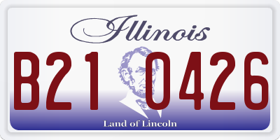 IL license plate B210426