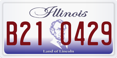 IL license plate B210429