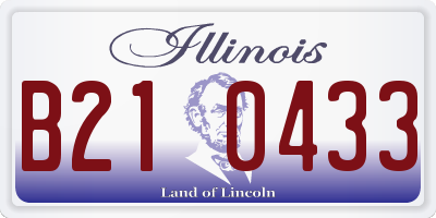 IL license plate B210433