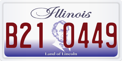 IL license plate B210449