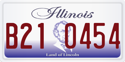 IL license plate B210454