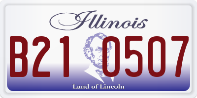 IL license plate B210507