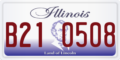 IL license plate B210508